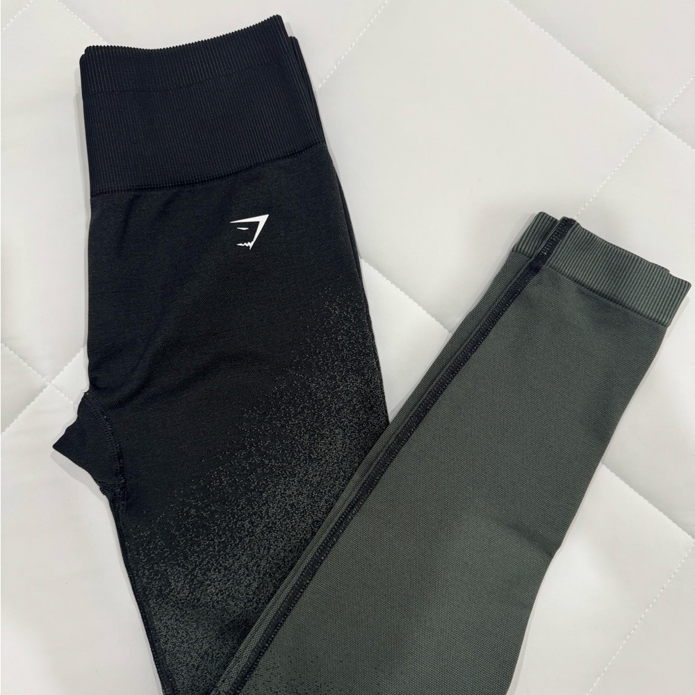 Gymshark Black and Gray Performance Leggings